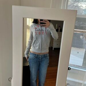 Aeropostale Gray Zip-Up Hoodie